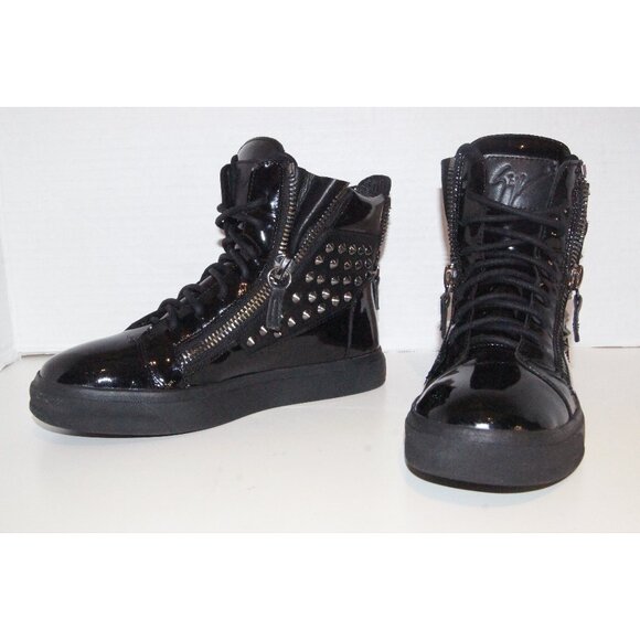 Giuseppe Zanotti Spike Metallic Studded Sneaker - Picture 11 of 16